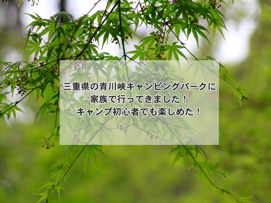三重県の青川峡キャンピングパークに家族で行ってきました！キャンプ初心者でも楽しめた！